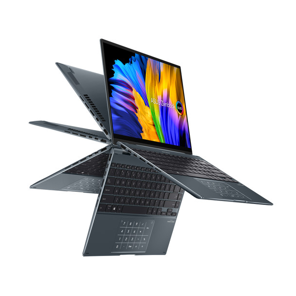 ASUS ZenBook 14 Flip OLED UP5401ZA-DB71T-CA notebook i7-12700H Hybrid (2-in-1) 35.6 cm (14") Touchscreen 4K Ultra HD Intel Core i7 16 GB LPDDR5-SDRAM 1 TB SSD Wi-Fi 6E (802.11ax) Windows 11 Home Grey 197105119390 UP5401ZA-DB71T-CA