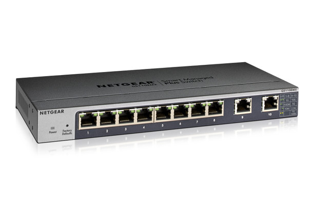 Netgear 10-Port Gigabit/10G Ethernet Plus Switch (GS110EMX) 45558