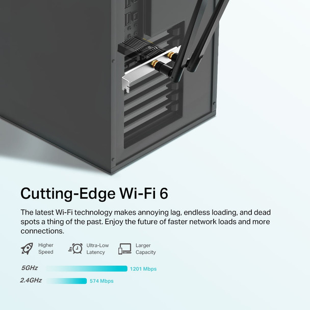 TP-Link Networking Archer TX20E AX1800 Dual Band Wi-Fi 6 Bluetooth 5.2 PCIe Adapter Retail