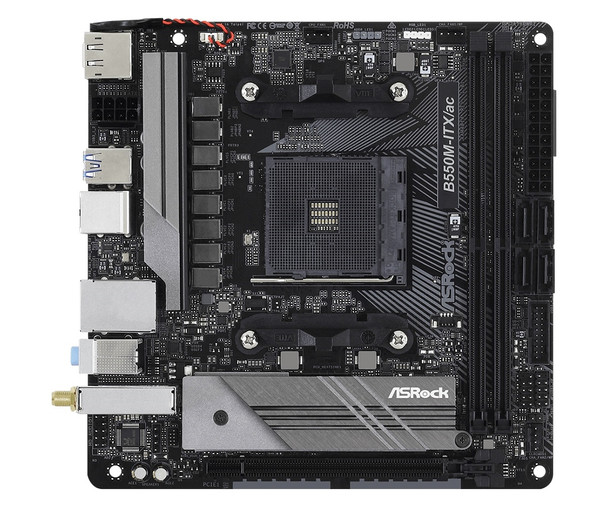 ASRock MB B550M-ITX AC AMD AM4 Ryzen B550 Max64GB DDR4 Mini-ITX Retail