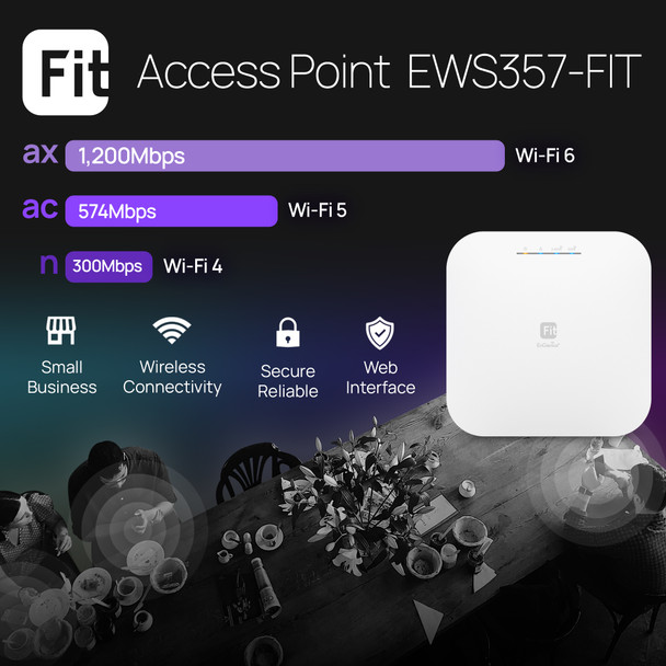 EnGenius NT EWS357-FIT Fit Managed Wi-Fi 6 2x2 Indoor Wireless Access Point