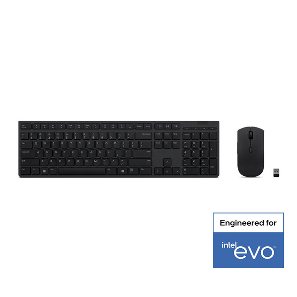 Lenovo 4X31K03931 keyboard Mouse included RF Wireless + Bluetooth US English Black 195892062448