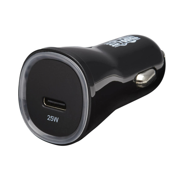 Tripp Lite U280-C01-25-1B USB Car Charger - 25W PD Charging, USB-C, Black 037332275332