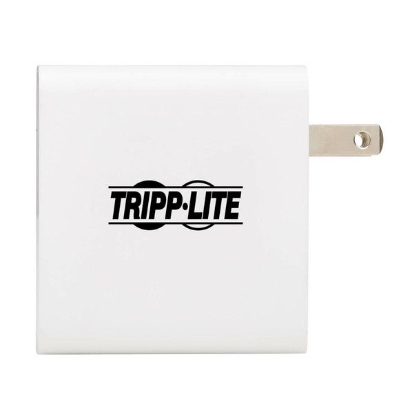 Tripp Lite Dual-Port Compact USB-C Wall Charger - GaN Technology, 70W PD Charging (50W+20W or 65W Max), White 037332275325