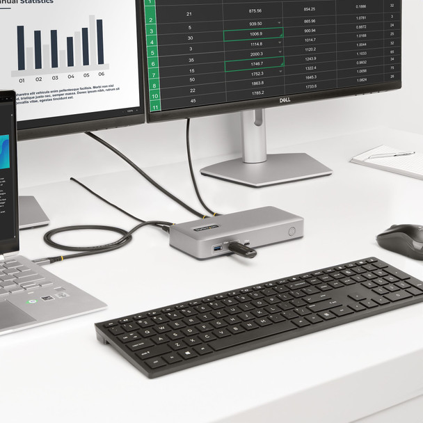 StarTech.com Dual-Monitor USB-C Docking Station, DisplayPort & HDMI or VGA, Multi Monitor Dock up to 4K 60Hz - USB 3.2/3.1 (5Gbps) Type-C Dock - 7x USB Hub, 85W PD, Windows & ChromeOS 065030893985