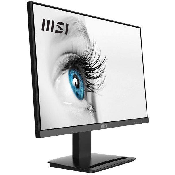 MSI Pro MP243X 23.8 Inch Monitor, Full HD (1920 x 1080), 100Hz, IPS, 4ms, HDMI, DisplayPort, Built-in Speakers, Anti-Glare, Anti-Flicker, Less Blue light, TÜV Certified, VESA, Kensington, Black 824142310045