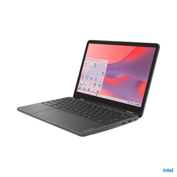 Lenovo 500e Yoga Chromebook 31 cm (12.2") Touchscreen WUXGA Intel® N N200 8 GB LPDDR5-SDRAM 128 GB eMMC Wi-Fi 6E (802.11ax) ChromeOS Grey 196804128184