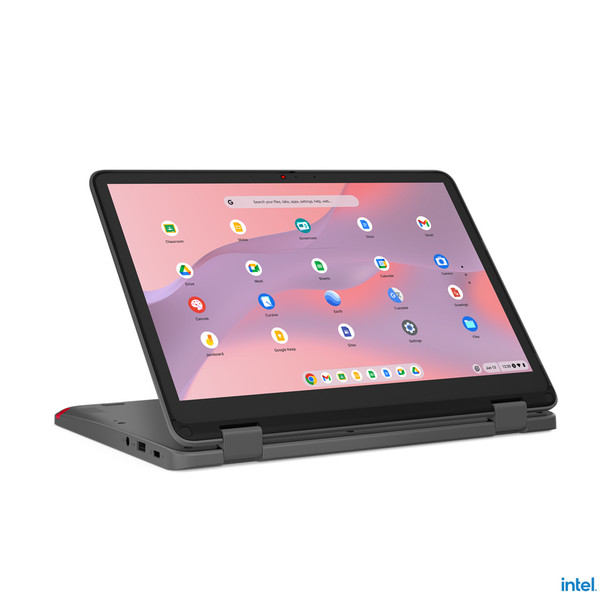 Lenovo 500e Yoga Chromebook 31 cm (12.2") Touchscreen WUXGA Intel® N N200 8 GB LPDDR5-SDRAM 128 GB eMMC Wi-Fi 6E (802.11ax) ChromeOS Grey 196804128184