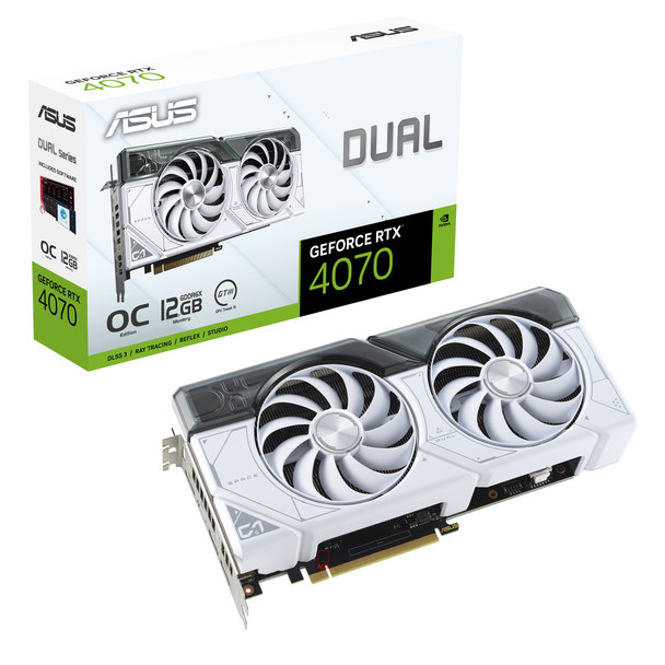 ASUS Dual -RTX4070-O12G-WHITE NVIDIA GeForce RTX 4070 12 GB GDDR6X 197105136625