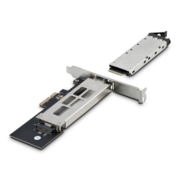StarTech.com M.2 NVMe SSD to PCIe x4 Mobile Rack/Backplane with Removable Tray for PCI Express Expansion Slot, Tool-less Installation, PCIe 4.0/3.0 Hot-Swap Drive Bay, Key Lock - 2 Keys Included 065030898997