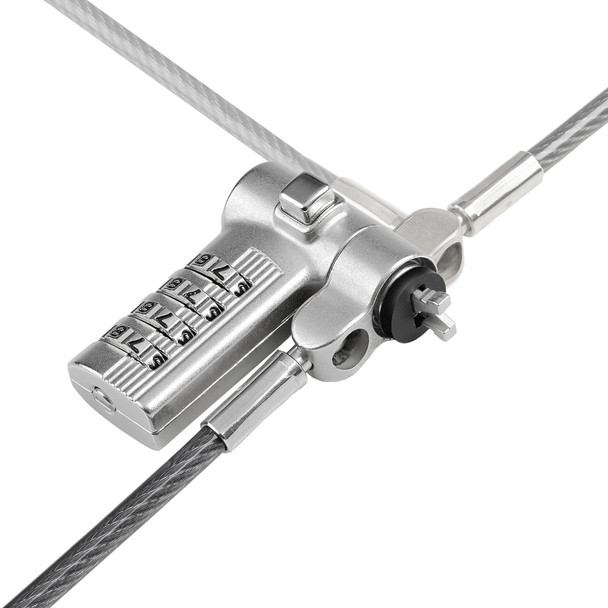 StarTech.com Universal Laptop Lock 6.6ft (2m), Security Cable For Notebook Compatible With Noble Wedge®/Nano/K-Slot; Keyless Combination Locking Cable, Anti-Theft Cut-Resistant Steel Cable 065030899819