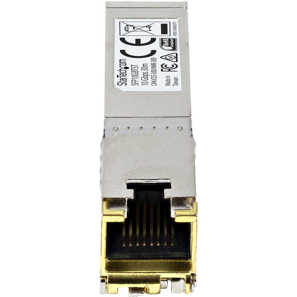StarTech.com MSA Compliant SFP+ Transceiver Module - 10GBASE-T~MSA Uncoded SFP+ Module - 10GBASE-T - SFP to RJ45 Cat6/Cat5e - 10GE Gigabit Ethernet SFP+ - RJ-45 30m 065030873376