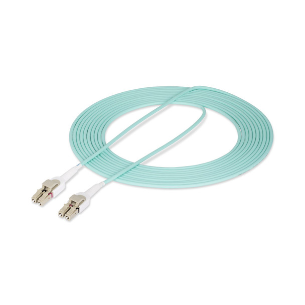 StarTech.com 450FBLCLC5SW fibre optic cable 5 m LC LOMM OM4 Aqua colour 065030900751