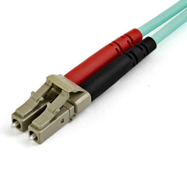 StarTech.com 7m (22ft) LC/UPC to LC/UPC OM4 Multimode Fiber Optic Cable, 50/125µm LOMMF/VCSEL Zipcord Fiber, 100G Networks, Low Insertion Loss, LSZH Fiber Patch Cord 065030881821