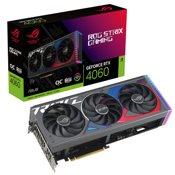 ASUS ROG -STRIX-RTX4060-O8G-GAMING NVIDIA GeForce RTX­ 4060 8 GB GDDR6 197105246447