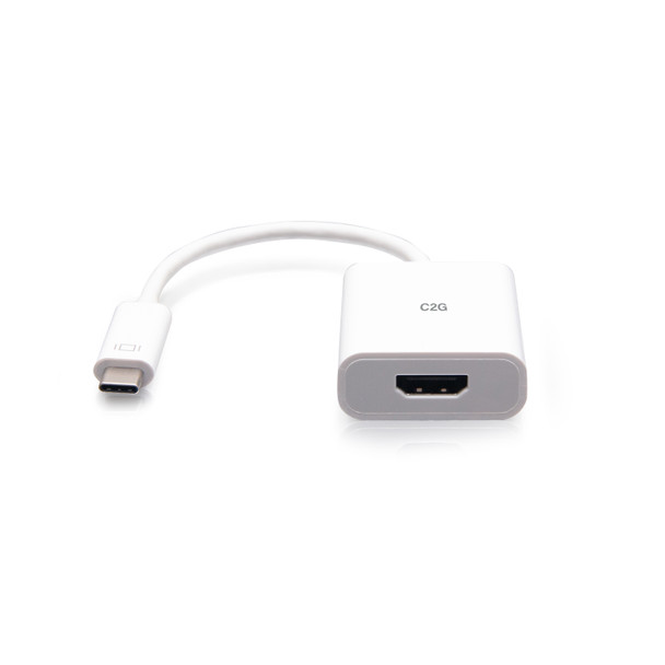 C2G USB-C to HDMI Audio/Video Adapter Converter - 4K 60Hz - White 757120269366