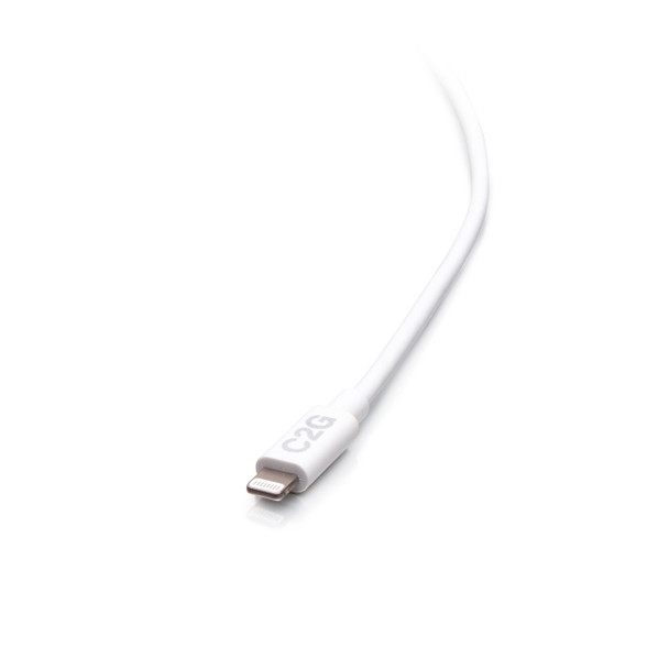 C2G 6ft (1.8m) USB-C® Male to Lightning Male Sync and Charging Cable - White 757120545590