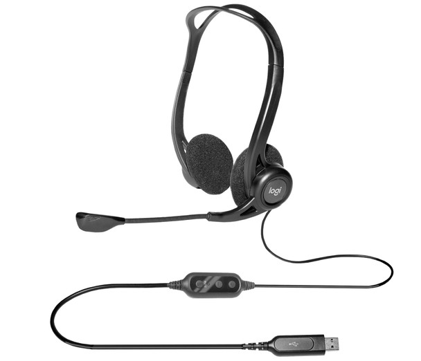 Logitech H370 USB Computer Headset Wired Head-band Calls/Music USB Type-A Black 97855136749