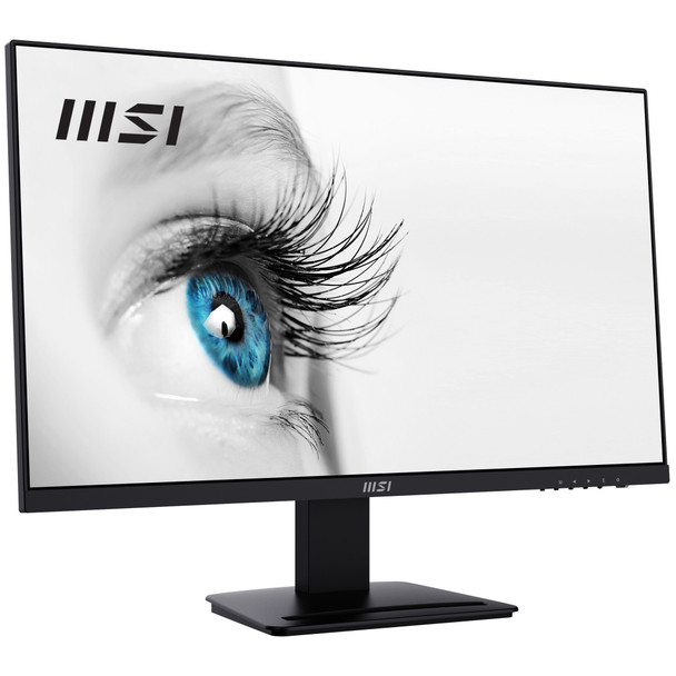 MSI Pro MP273A 27 Inch Monitor, Full HD (1920 x 1080), 100Hz, IPS, 4ms, HDMI, DisplayPort, VGA, Built-in Speakers, Anti-Glare, Anti-Flicker, Less Blue light, TÜV Certified, VESA, Kensington, Black 824142310120