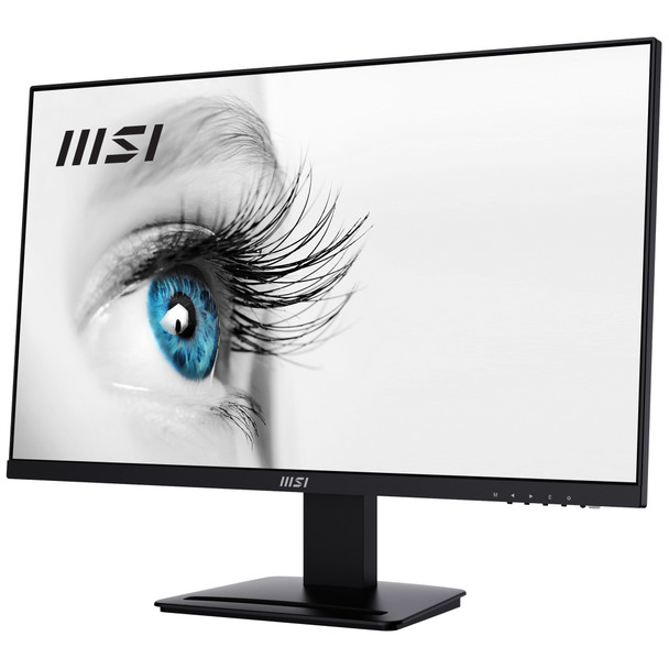 MSI Pro MP273A 27 Inch Monitor, Full HD (1920 x 1080), 100Hz, IPS, 4ms, HDMI, DisplayPort, VGA, Built-in Speakers, Anti-Glare, Anti-Flicker, Less Blue light, TÜV Certified, VESA, Kensington, Black 824142310120