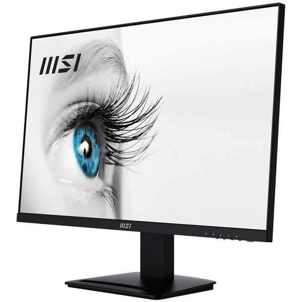 MSI Pro MP273A 27 Inch Monitor, Full HD (1920 x 1080), 100Hz, IPS, 4ms, HDMI, DisplayPort, VGA, Built-in Speakers, Anti-Glare, Anti-Flicker, Less Blue light, TÜV Certified, VESA, Kensington, Black 824142310120
