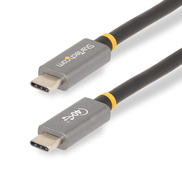 StarTech.com 3ft (1m) USB4 Cable, USB-IF Certified USB-C Cable, 40 Gbps, USB Type-C Data Transfer Cable, 100W Power Delivery, 8K 60Hz, Compatible w/Thunderbolt 4/3/USB 3.2 65030897068