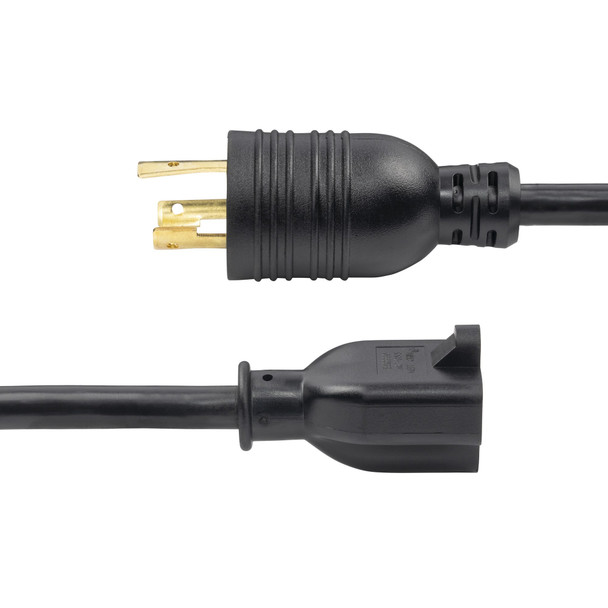 StarTech.com 6in (15cm) Heavy Duty Power Cord, NEMA L5-20P to NEMA 5-20R, Black Adapter Cord, 20A 125V, 12AWG, Heavy Gauge Plug Converter Cable, AC Power Cable - UL Listed Components 65030900829