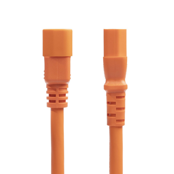 StarTech.com 6ft (1.8m) Heavy Duty PDU Power Cord, IEC 60320 C14 to IEC 60320 C15, 15A 250V, 14AWG, Orange PDU Power Cable, C14 to C15 Heavy Gauge AC Power Cord - UL Listed Components 65030901369