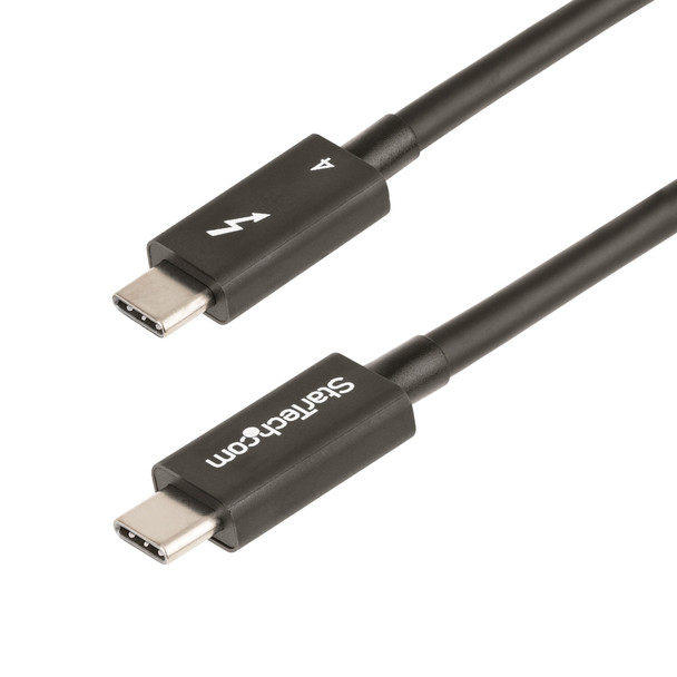 StarTech.com 3ft (1m) Thunderbolt 4 Cable - 40Gbps - 100W PD - 4K/8K Video - Intel-Certified Thunderbolt Cable - Compatible w/ USB4/Thunderbolt 3/USB 3.2/USB Type-C/DisplayPort 65030897273