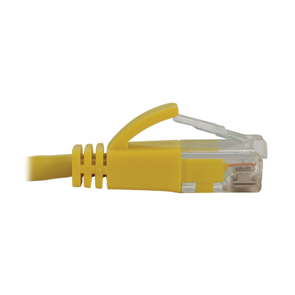 Tripp Lite N261-S01-YW Cat6a 10G Snagless Molded Slim UTP Ethernet Cable (RJ45 M/M), PoE, Yellow, 1 ft. (0.3 m) 37332276254