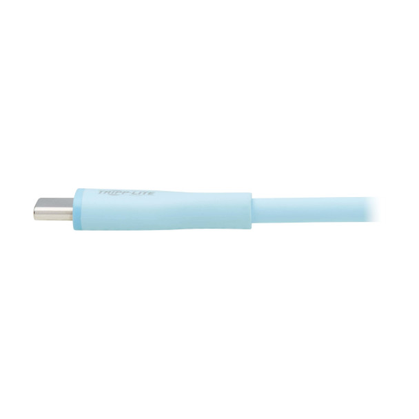 Tripp Lite U040AB-006-CSLB Safe-IT USB-C Antibacterial Cable, USB 2.0, Ultra Flexible (M/M), Light Blue, 6 ft. (1.83 m) 37332276780