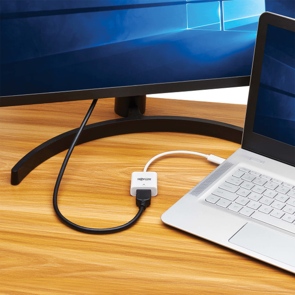 Tripp Lite U444-06N-HD8KW USB-C to HDMI Adapter (M/F) - 8K, HDR, 4:4:4, HDCP 2.3, White 37332275271