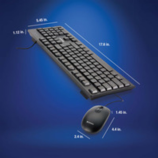 Verbatim 70734 keyboard Mouse included USB QWERTY Black 23942707349