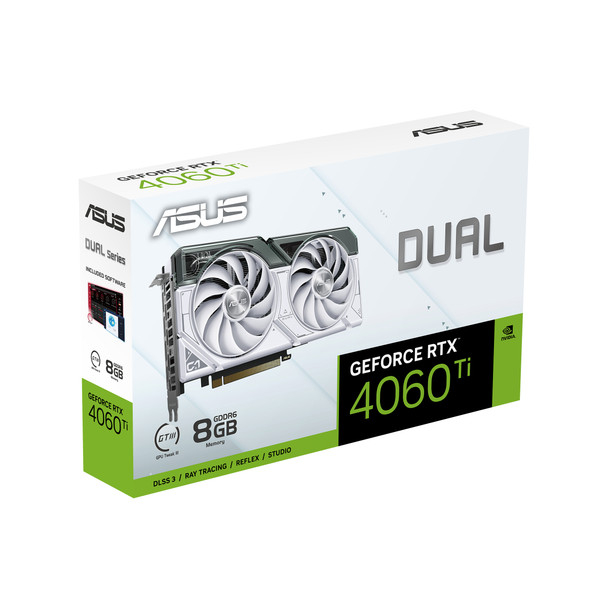 ASUS Dual -RTX4060TI-8G-WHITE NVIDIA GeForce RTX 4060 Ti 8 GB GDDR6 197105228757 DUAL-RTX4060TI-8G-WHITE