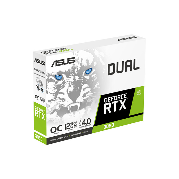 ASUS DUAL-RTX3060-O12G-WHITE graphics card NVIDIA GeForce RTX 3060 12 GB GDDR6 197105125339 DUAL-RTX3060-O12G-WHITE