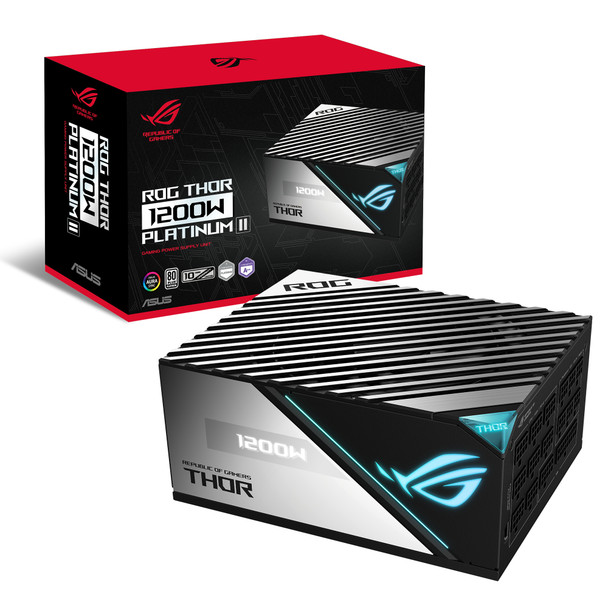 ASUS ROG-THOR-1200P2-GAMING power supply unit 1200 W 20+4 pin ATX Black, Silver 195553236072 ROG-THOR-1200P2-GAMING