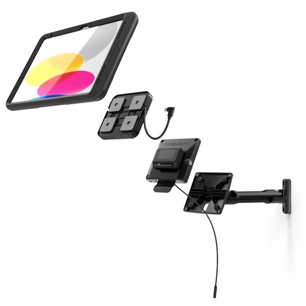 Compulocks iPad 10.9" 10th Gen PowerMove Swing Wall Mount Black 819472029774 827BPMIP109