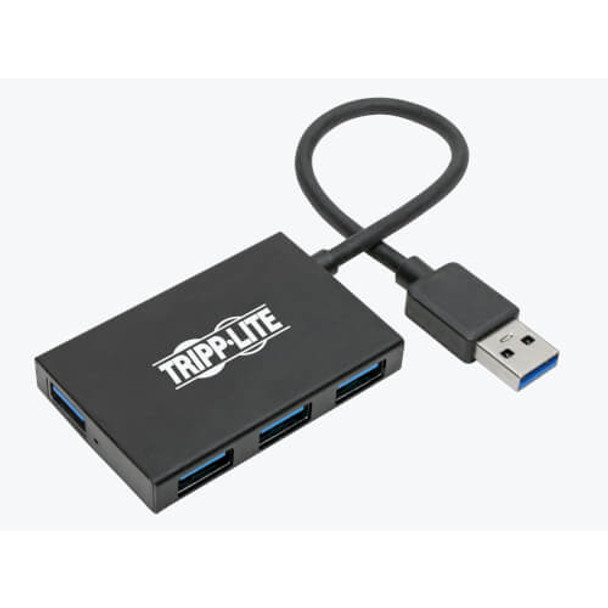 Tripp Lite USB 3.0 SuperSpeed Slim Hub, 5 Gbps - 4 USB-A Ports, Portable, Aluminum 46391