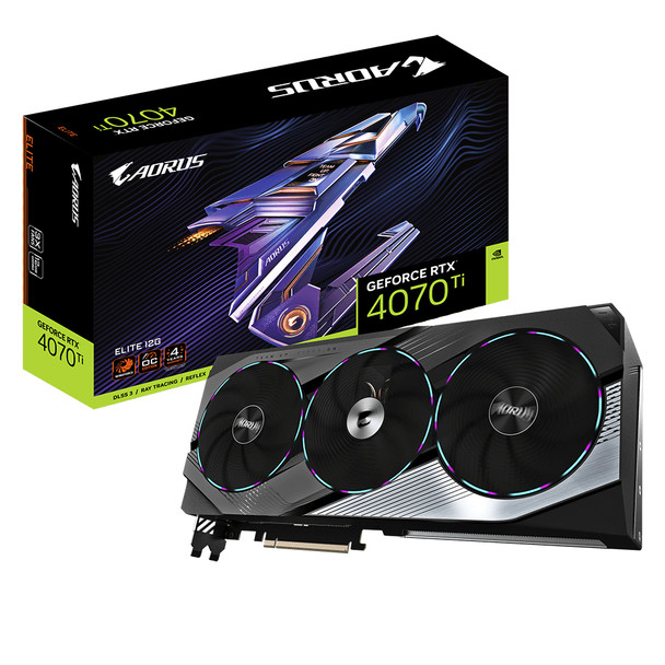 Gigabyte AORUS GeForce RTX 4070 Ti ELITE 12G NVIDIA 12 GB GDDR6X 889523035597