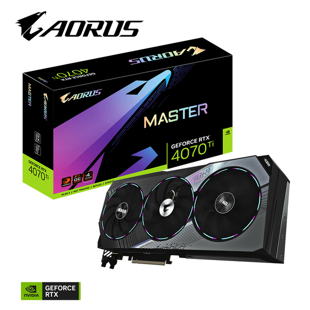 Gigabyte AORUS GeForce RTX 4070 Ti MASTER 12G NVIDIA 12 GB GDDR6X 889523035603