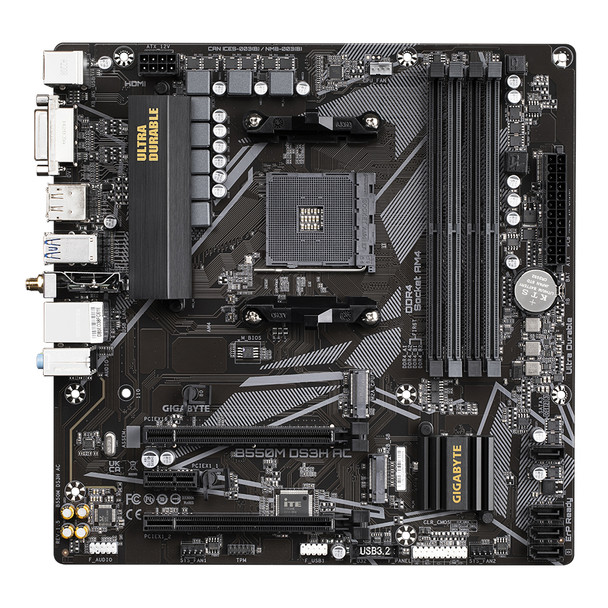 Gigabyte B550M DS3H AC (rev. 1.5/1.6) AMD B550 Socket AM4 micro ATX 889523024416