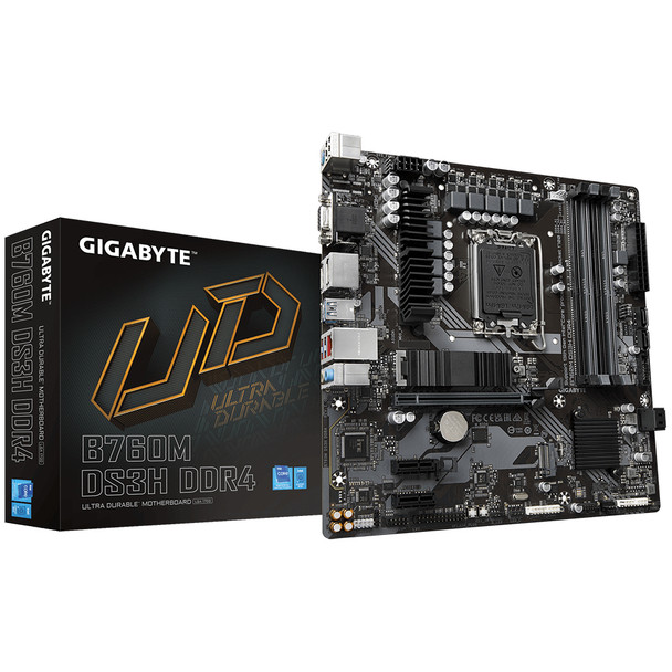 Gigabyte B760M DS3H DDR4 motherboard Intel B760 LGA 1700 micro ATX 889523034606