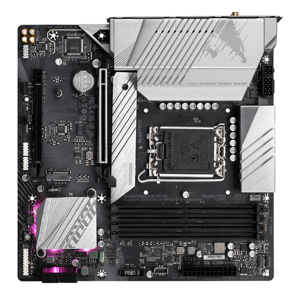 Gigabyte B760M AORUS ELITE AX motherboard Intel B760 LGA 1700 micro ATX 889523035047