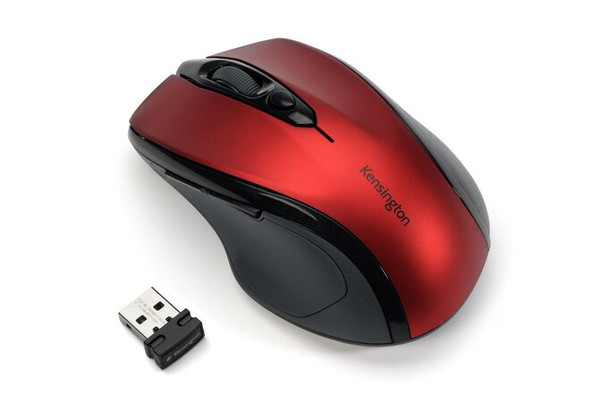 Kensington Pro Fit Wireless Mouse - Mid Size - Ruby Red 085896724223