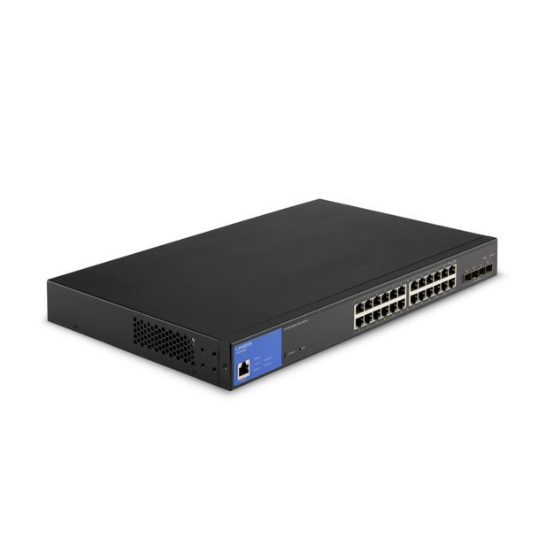 Linksys LGS328MPC network switch Managed L3 Gigabit Ethernet (10/100/1000) Power over Ethernet (PoE) Black, Blue 745883810178