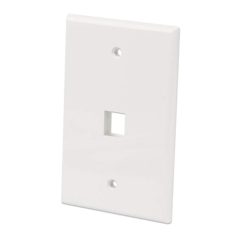 Intellinet 1-Outlet Oversized Keystone Wall Plate, White 766623772563