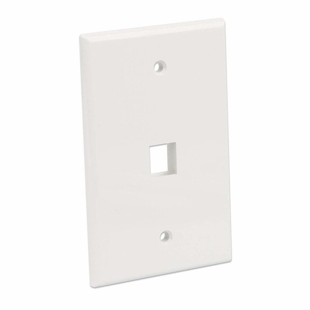 Intellinet 1-Outlet Oversized Keystone Wall Plate, White 766623772563