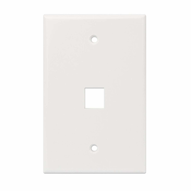 Intellinet 1-Outlet Oversized Keystone Wall Plate, White 766623772563