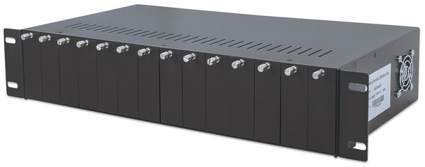 Intellinet 14-Slot Media Converter Chassis, Includes redundant power supply, 19" rackmountable, 2U 766623507356