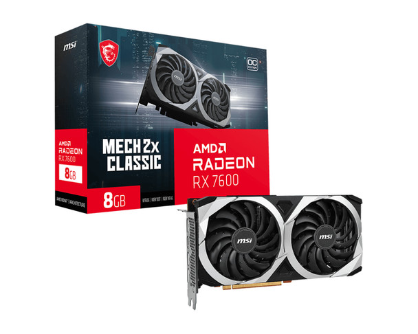 MSI MECH Radeon RX 7600 2X CLASSIC 8G OC AMD 8 GB GDDR6 824142325810